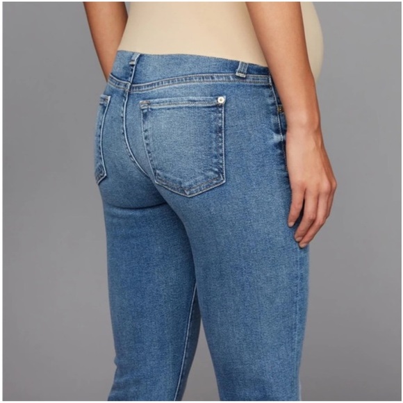 7 For All Mankind Secret Fit Belly Luxe Vintage Ankle Skinny Maternity Jeans - Picture 2 of 5